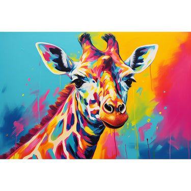 Colourful Giraffe Painting
